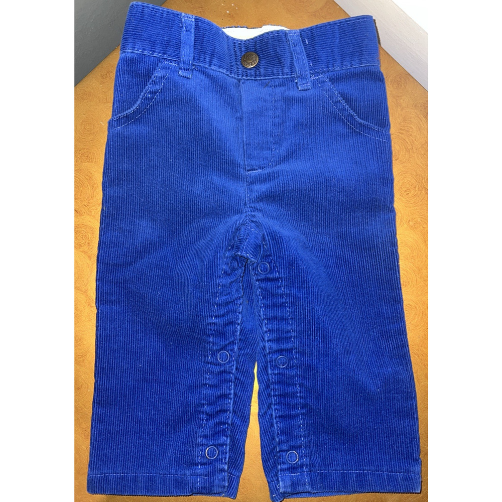 Vintage Little Lee Riders Corduroy Blue Pants Size 12 Snap Inner Legs